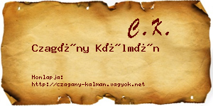 Czagány Kálmán névjegykártya