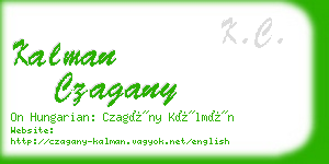 kalman czagany business card